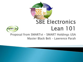 Proposal from SMARTvt – SMART Holdings USA
            Master Black Belt – Lawrence Parah
 