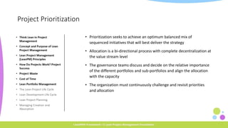 Lean Prioritization Process Lean Project Portfolio Management | PDF