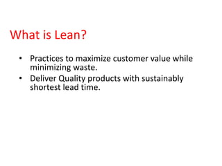 Lean Practices For Software Development | PPT