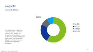28
Saudi Aramco: Company General Use
Infographic
Graphs & charts
Sales
1st Qtr
2nd Qtr
3rd Qtr
4th Qtr
This is Body Copy (14pt). On
necti iumendella nus il eatio
consequo bea et harit aut
laccuptia volo is moditius et ium
ni abo. Nam, tectem volore dion
nobit adiam ditio. Volecupta
doluptae volenduciis aborpor
porporiatate ide peristi
onsequam.
 