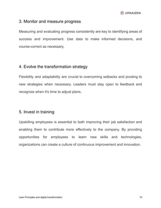 Lean Principles and Digital Transformation | PDF