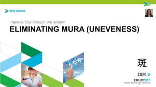 Improve flow through the system

ELIMINATING MURA (UNEVENESS)

斑
12

 