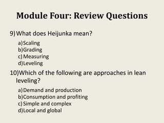 Lean Leveling Lean process and six sigma slides | PDF