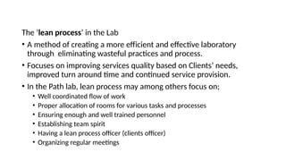 Lean process, reagents and Equipment in the Pathology Lab.pptx