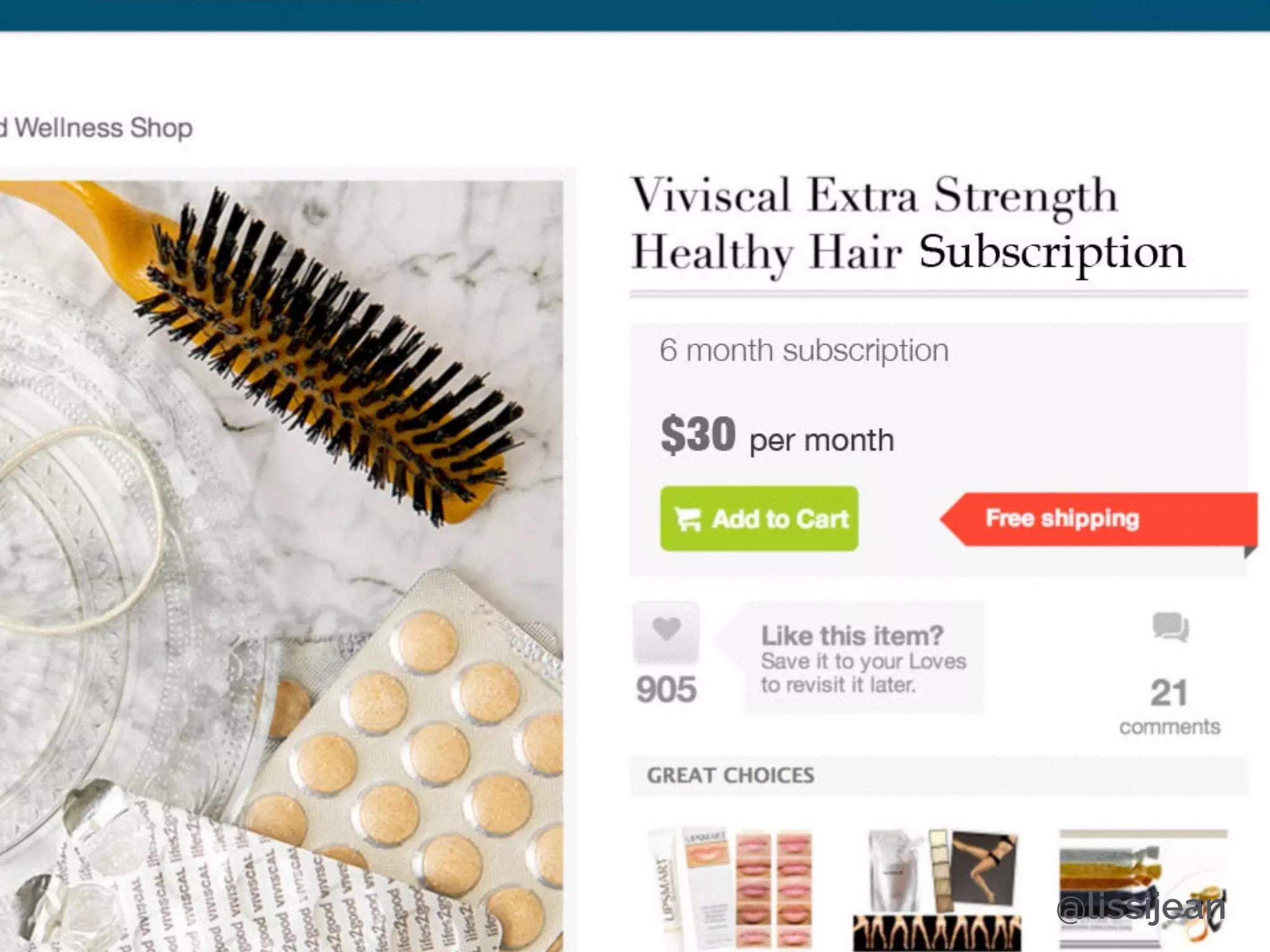 @lissijean
Subscription
@lissijean
 