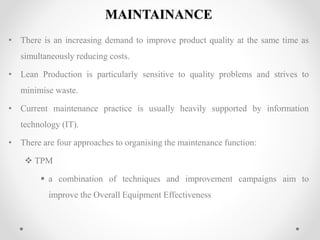 Use of IT in Lean production | PPTX