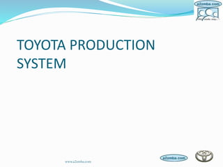 TOYOTA PRODUCTION
SYSTEM
www.a2zmba.com
 