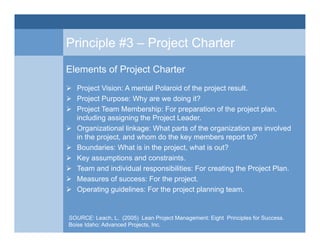 Project Charter Vision Statement Lean project management_20170607 | PDF