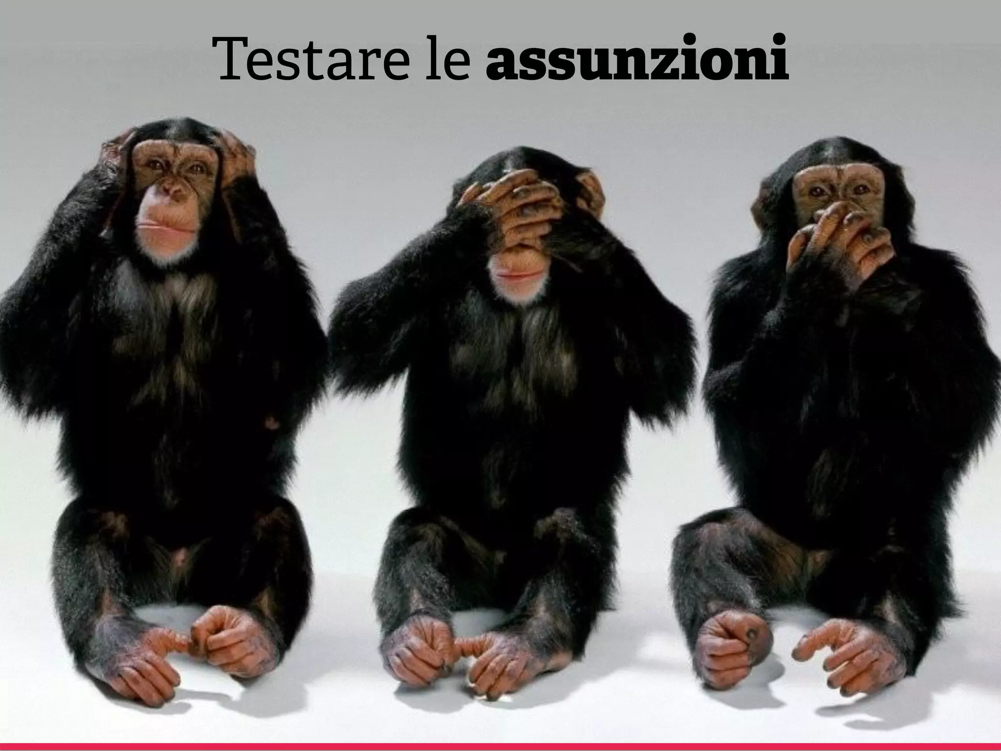 Testare le assunzioni
 