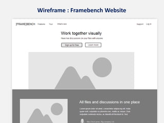 Wireframe : Framebench Website

 