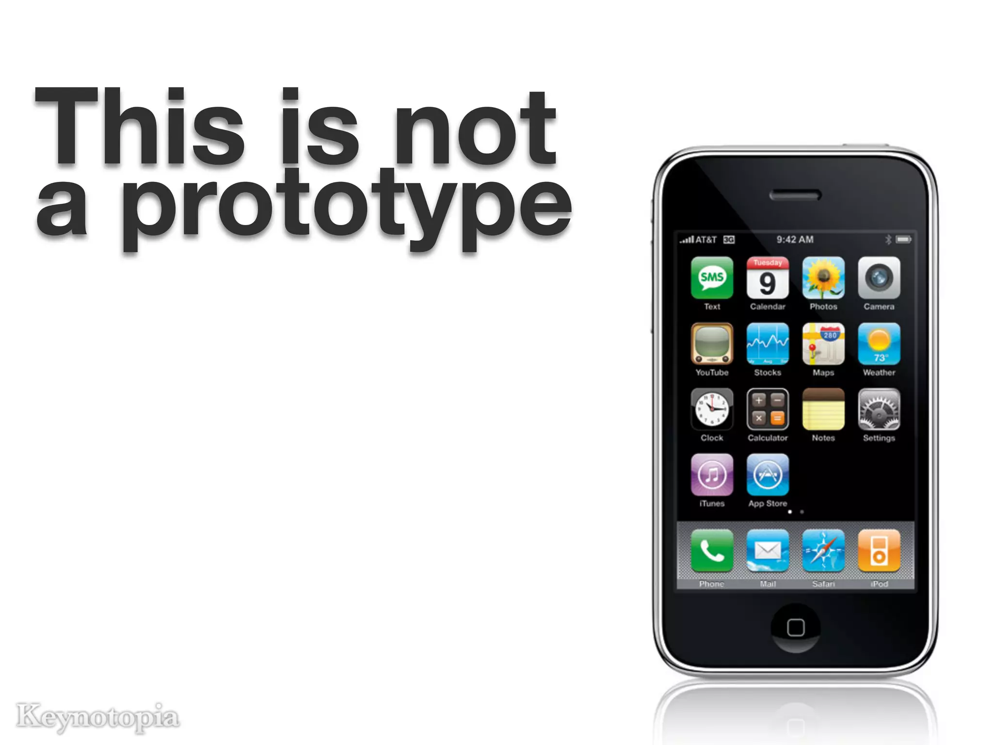 This is not
a prototype
 