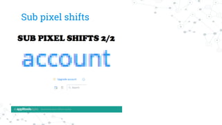 Sub pixel shifts
 