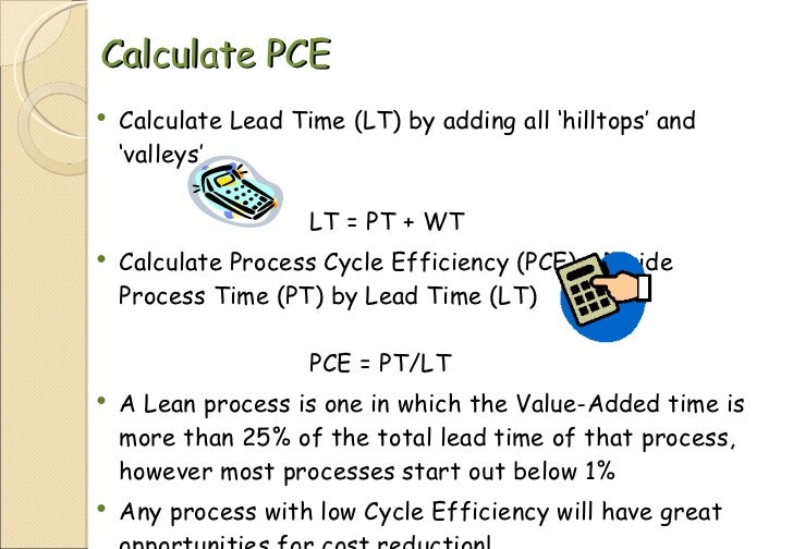 Pce Process Cycle : PCE (Process cycle efficiency) – FDDC