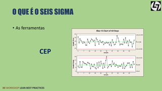 O QUE É O SEIS SIGMA 
• As ferramentas 
CEP 
XII WORKSHOP LEAN BEST PRACTICES 
 