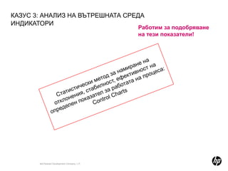 В НАЧАЛОТО...Важни изводи от проучването:Специалното ценообразуване е основен фактор за задоволство и лоялност на партнъоритеРезултатите от проучването показват, че HP е в неблагоприятна позиция спрямо конкурентни компании по този показателПартнъорите са с занижено задоволство от процеса на ценообразуване в HP Трябва за разберем ‘Защо’ и да решим ‘Какво’ да предприемем 16HP Confidential