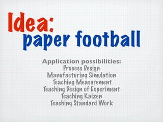 Lean Paper Activity Lean Simulation Activity Ideas using a ream of copy paper | PDF