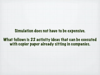 Lean Simulation Activity Ideas using a ream of copy paper