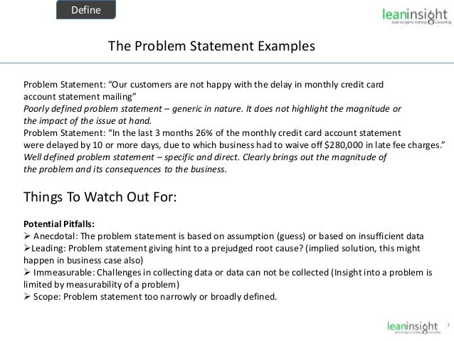 problem statement examples