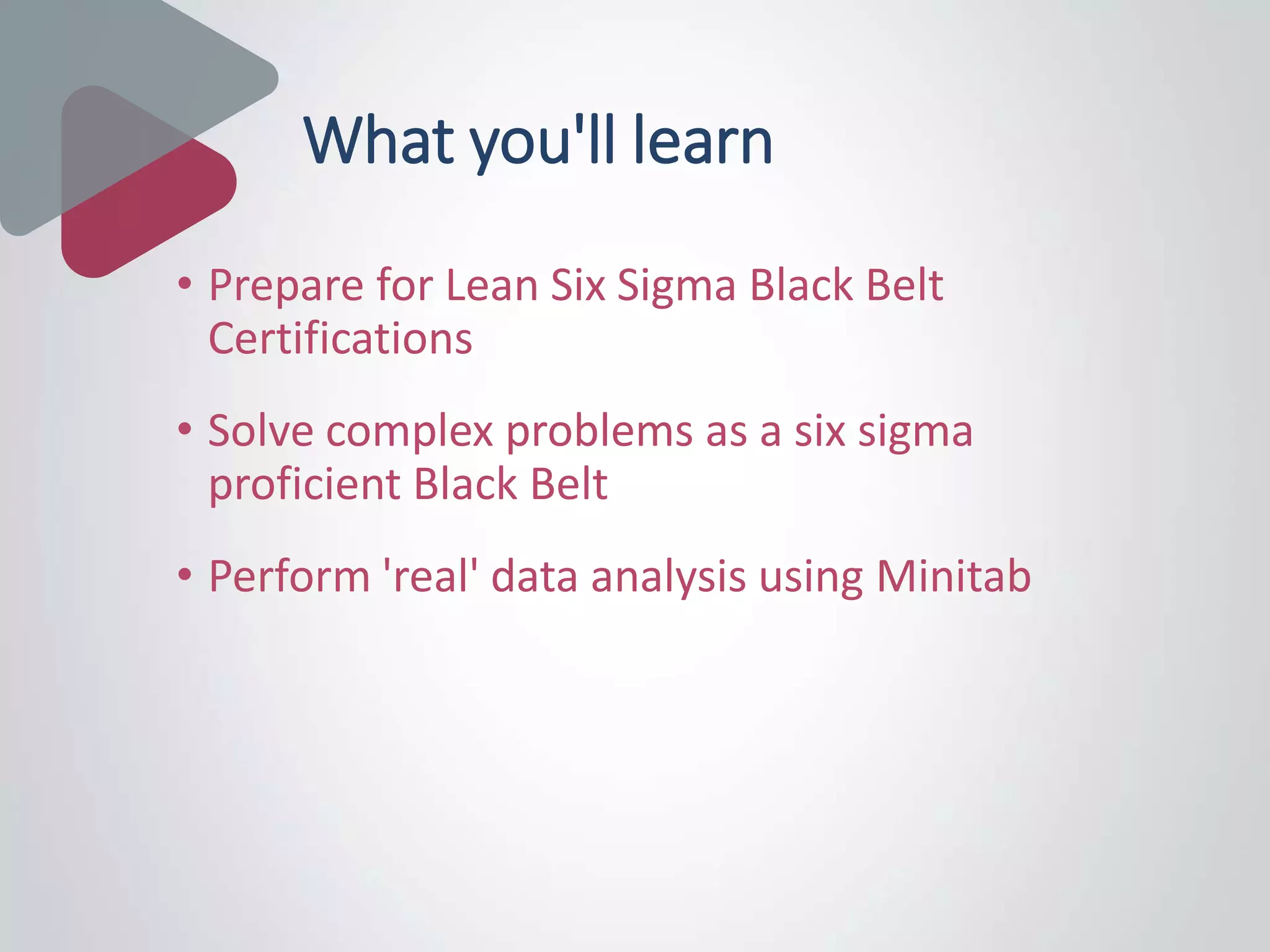 Lean Six Sigma Black Belt Training | PDF
