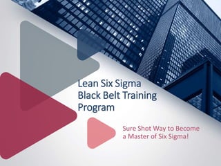 Lean Six Sigma
Black Belt Training
Program
Sure Shot Way to Become
a Master of Six Sigma!
 