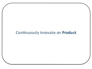 ConKnuously	
  Innovate	
  on	
  Product	
  
 