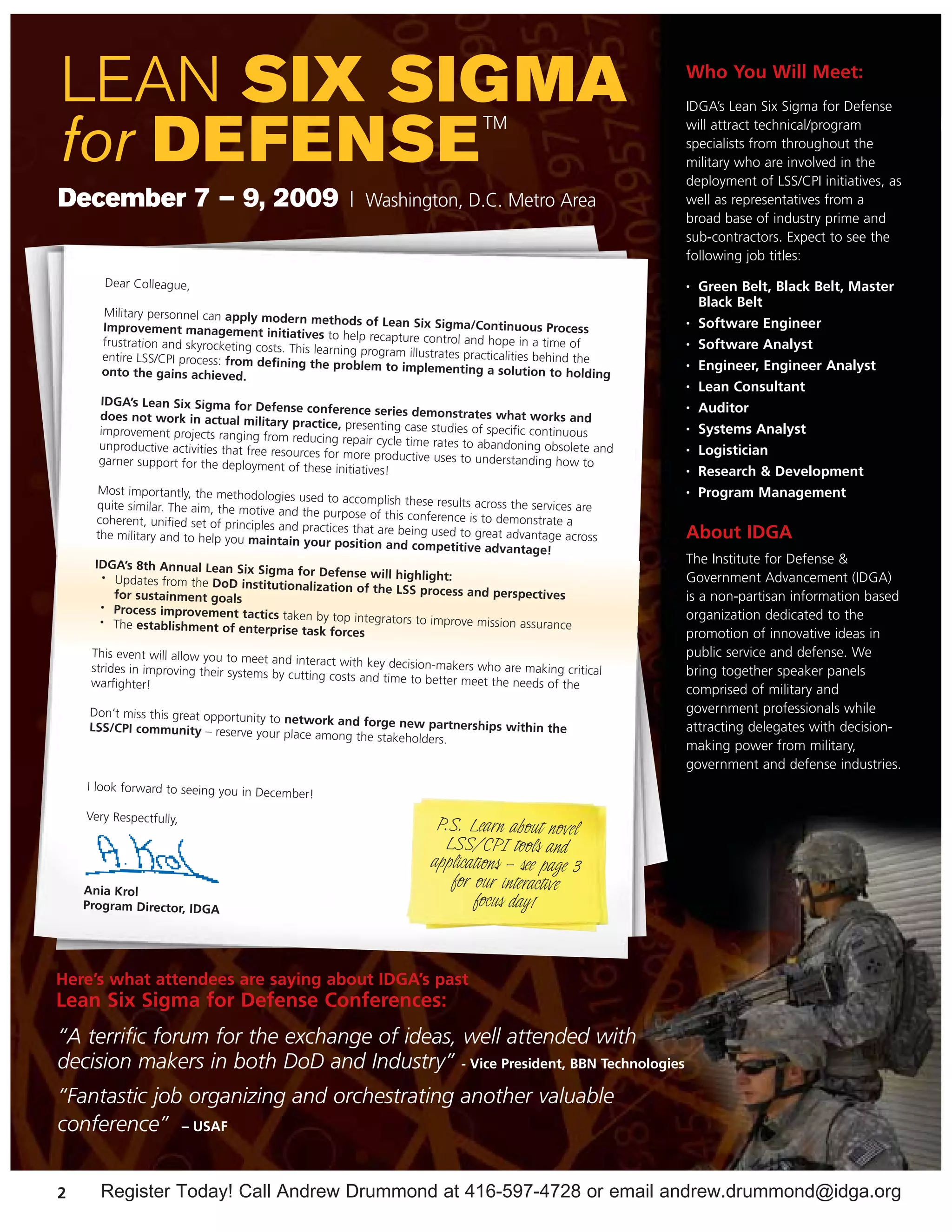 Lean Six Sigma For Defense 2009 | PDF