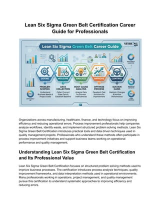 Lean Six Sigma Green Belt Certification Career Guide | PDF