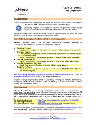 Lean Six Sigma Overview