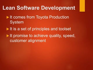 Lean software development and scrum model | PPTX | Technology & Computing
