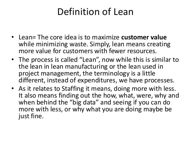 Lean Staffing Style