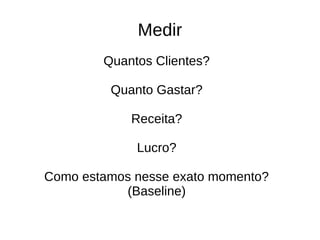 Produto
Qualquer fonte de valor para as pessoas que
se tornam clientes
 