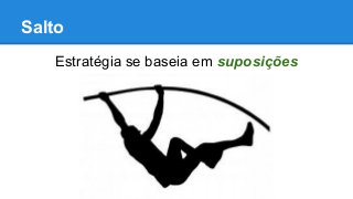 Salto
Estratégia se baseia em suposições
 