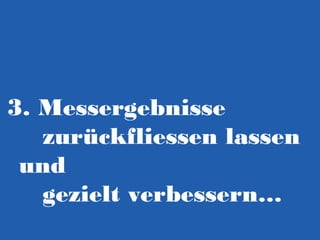 3. Messergebnisse
zurückfliessen lassen
und
gezielt verbessern…

 