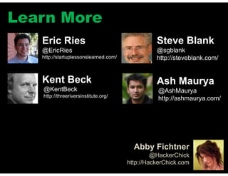 Lean Startup: How Development Looks Different When You're Changing the World (Agile 2011)