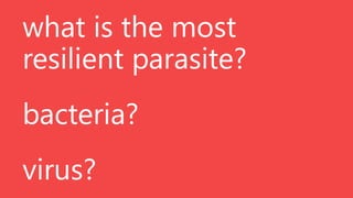 what is the most
resilient parasite?
bacteria?

virus?

 
