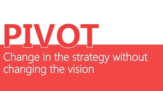 Change in the strategy without
changing the vision

 
