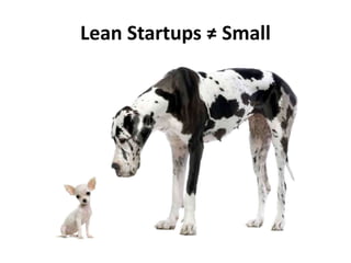 Lean Startups ≠ Small
 