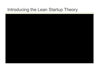 Introducing the Lean Startup Theory
 