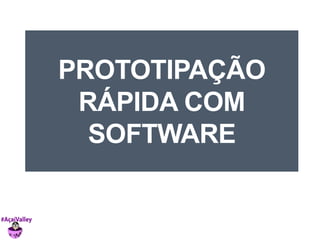 PROTOTIPAÇÃO 
RÁPIDA COM 
SOFTWARE 
 