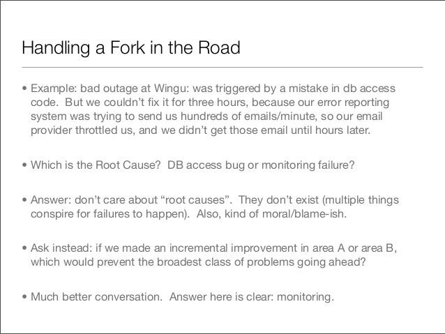 handling a fork in