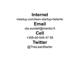 Lean Startup - Think Big, Act Small, Learn Fast