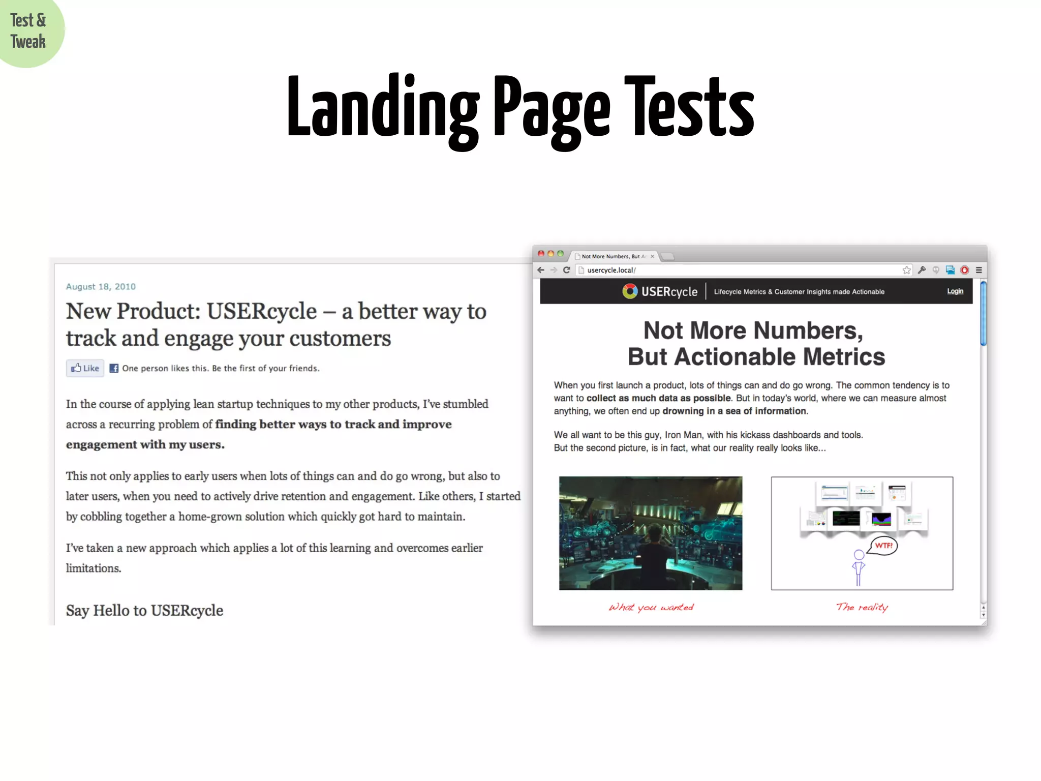 Test &
Tweak

Landing Page Tests

 