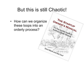 But this is still Chaotic!
• How can we organize
these loops into an
orderly process?
 
