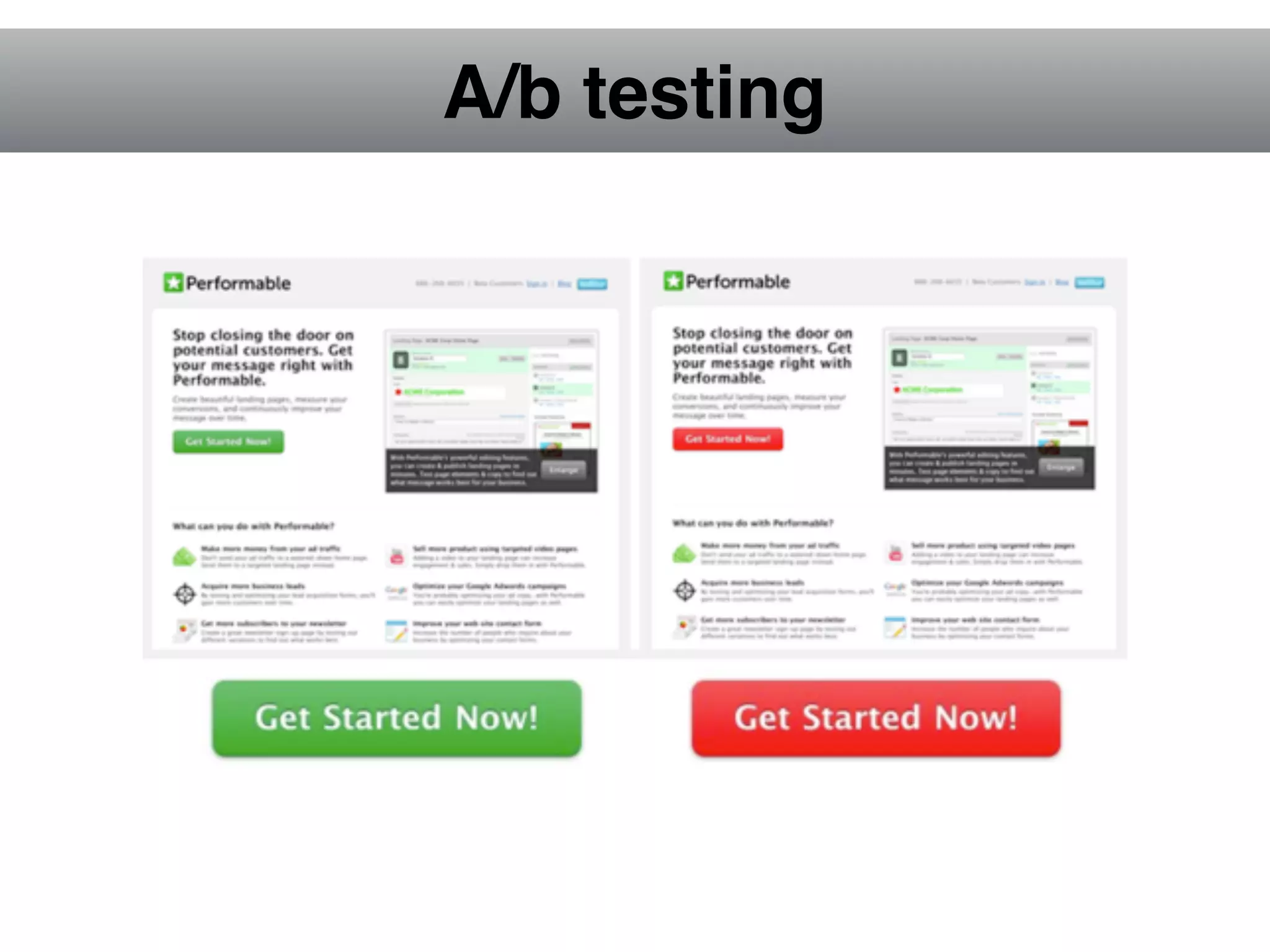 A/b testing
 