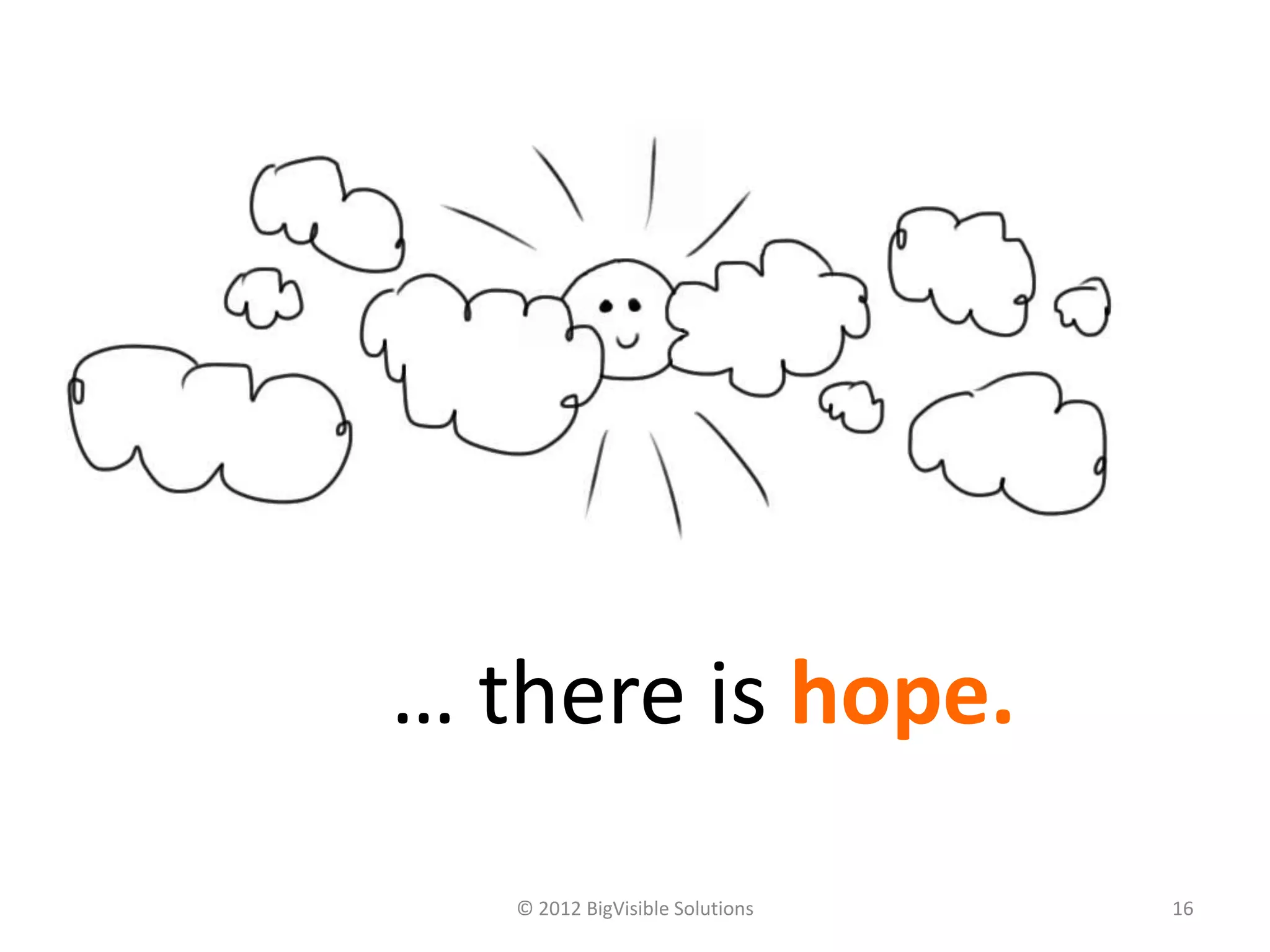 … there is hope.

   © 2012 BigVisible Solutions   16
 
