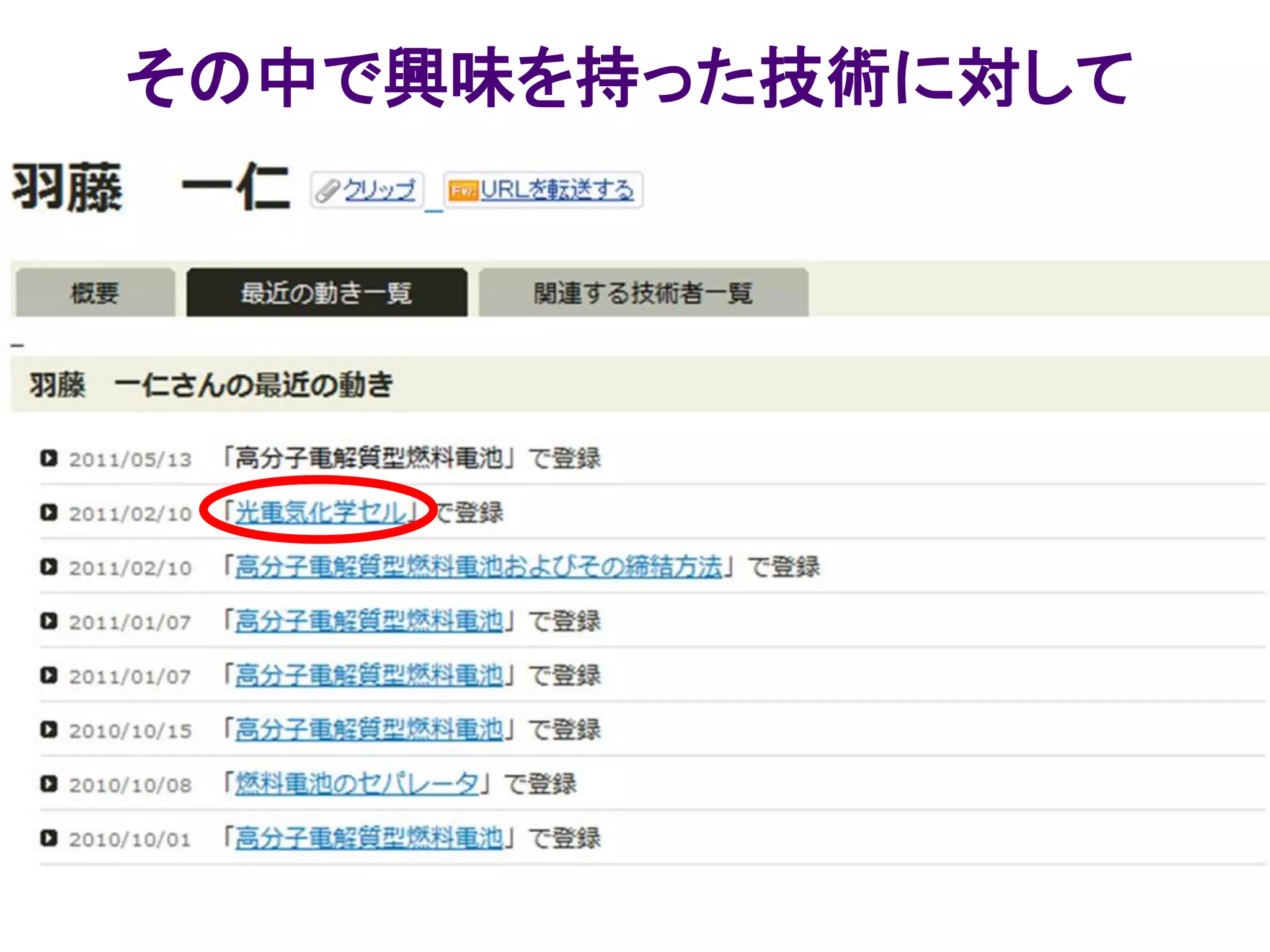 その中で興味を持った技術に対して




                   62
 