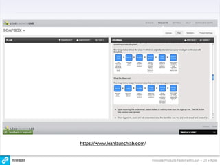 https://www.leanlaunchlab.com/


                                 Innovate Products Faster with Lean + UX + Agile
 