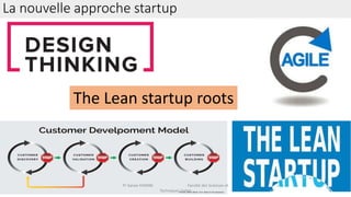 La nouvelle approche startup
The Lean startup roots
Pr Sanae HANINE Faculté des Sciences et
Techniques Settat
 