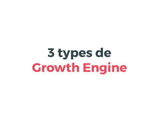 3 types de
Growth Engine
 