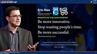 Karim BROURI | Fondateur Brenco E&C
2020 - Septemner
Acceleration Program
LEAN START-UP
7
Eric Ries
1979
Américain | Université Yale
Entrepreneur, écrivain
theleanstartup.com
 